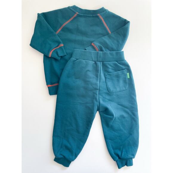 Boy's United Colors of Benetton Blue Sweat Set Size 4/5 - Picture 5 of 6